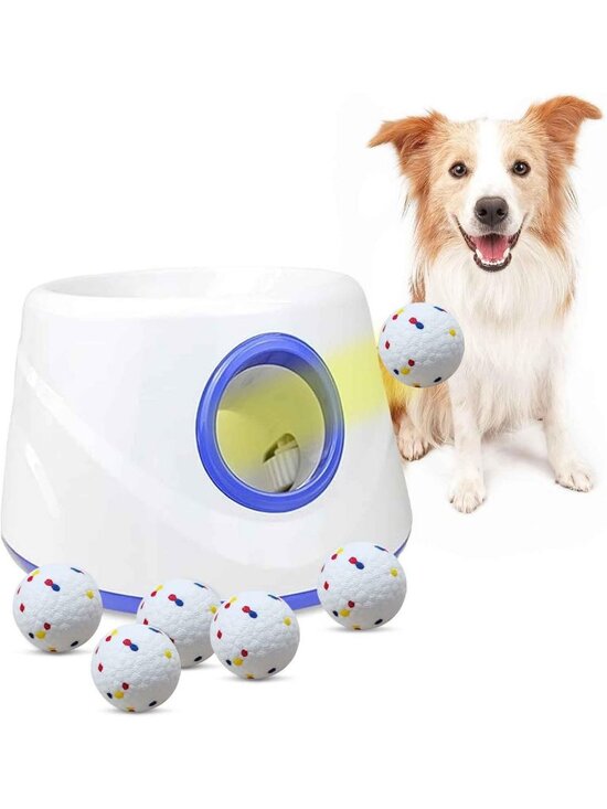 Other - Automatic Dog Ball Launcher with 6 ETPU Balls - Perfect for Small & Medium Dogs